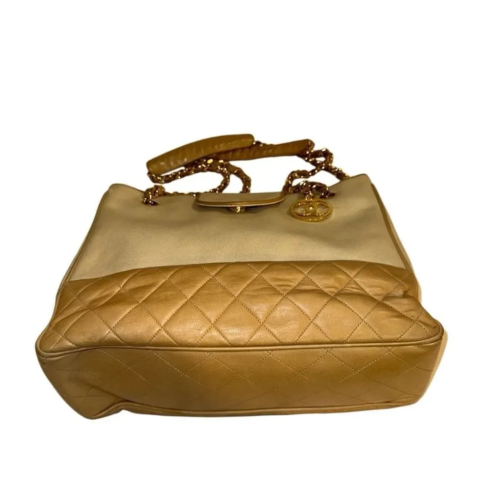 Chanel Chic Two-Tone Designer Tote Bag